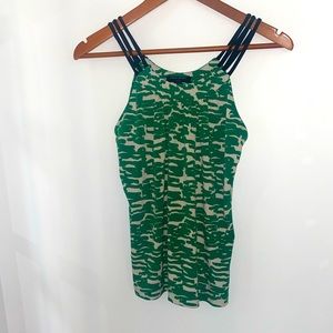 Banana Republic Green and Tan Tank Top